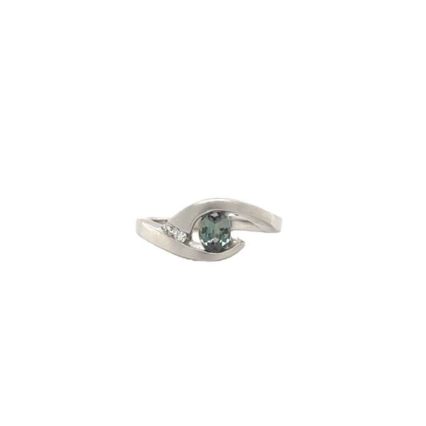 White Gold Alexandrite Ring
