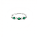Oval Emerald Stackable Ring