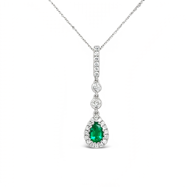 Pear-Shaped Emerald Pendant
