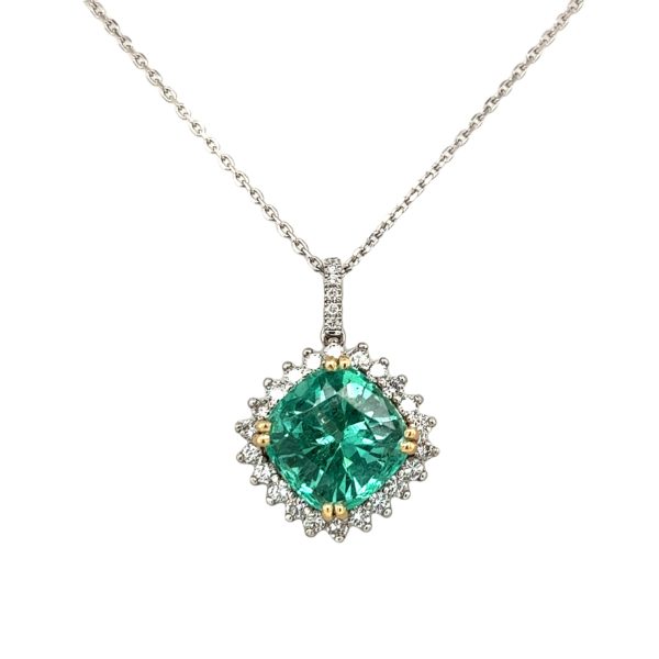 Two Tone Emerald Pendant