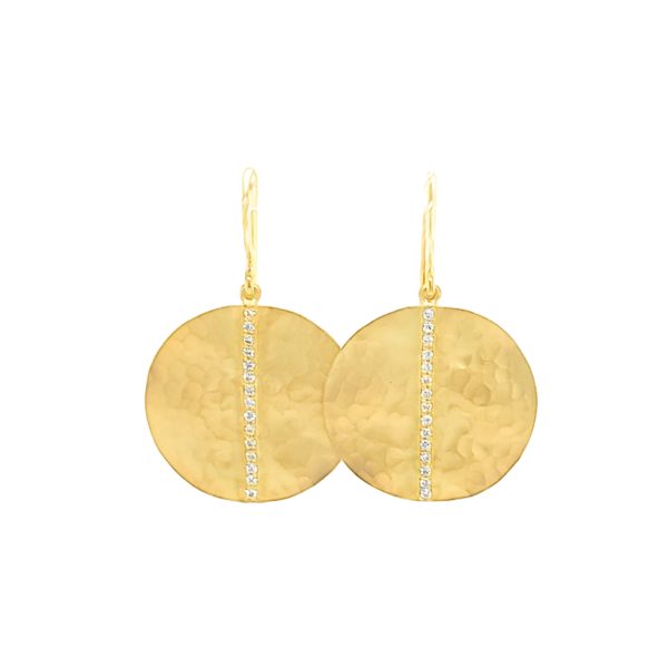 Gold Dangly Circle Earrings