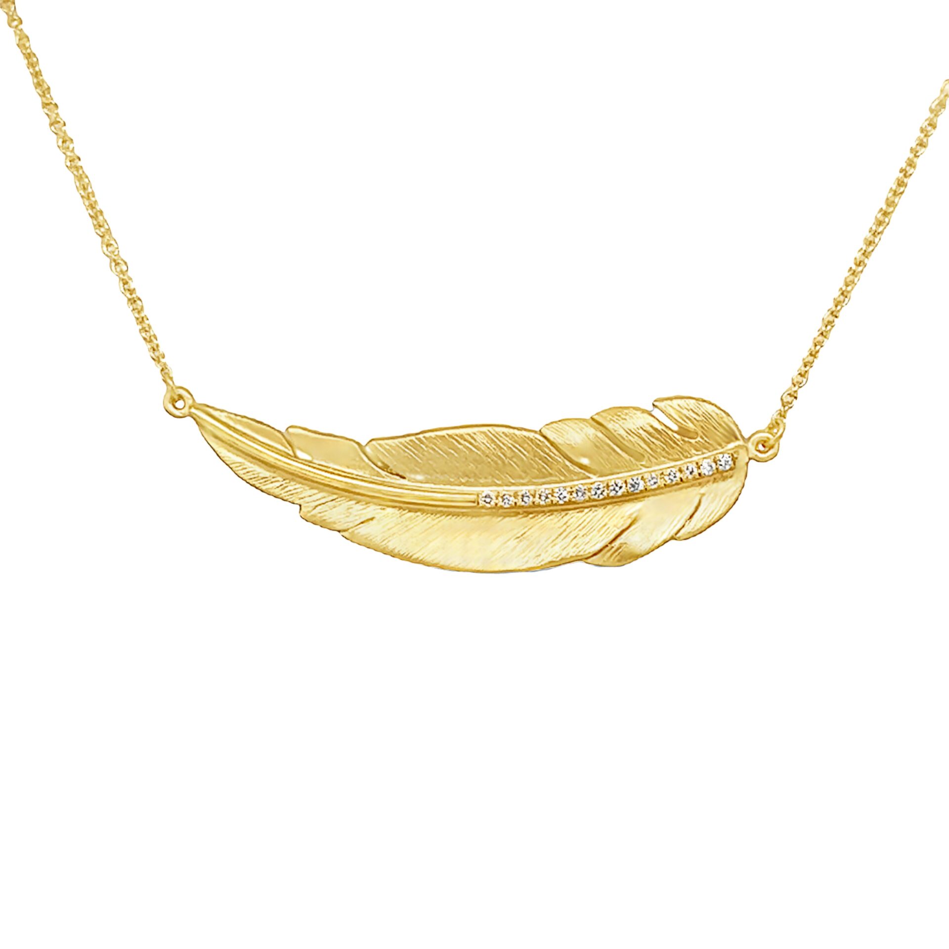 Marika Gold Feather Necklace