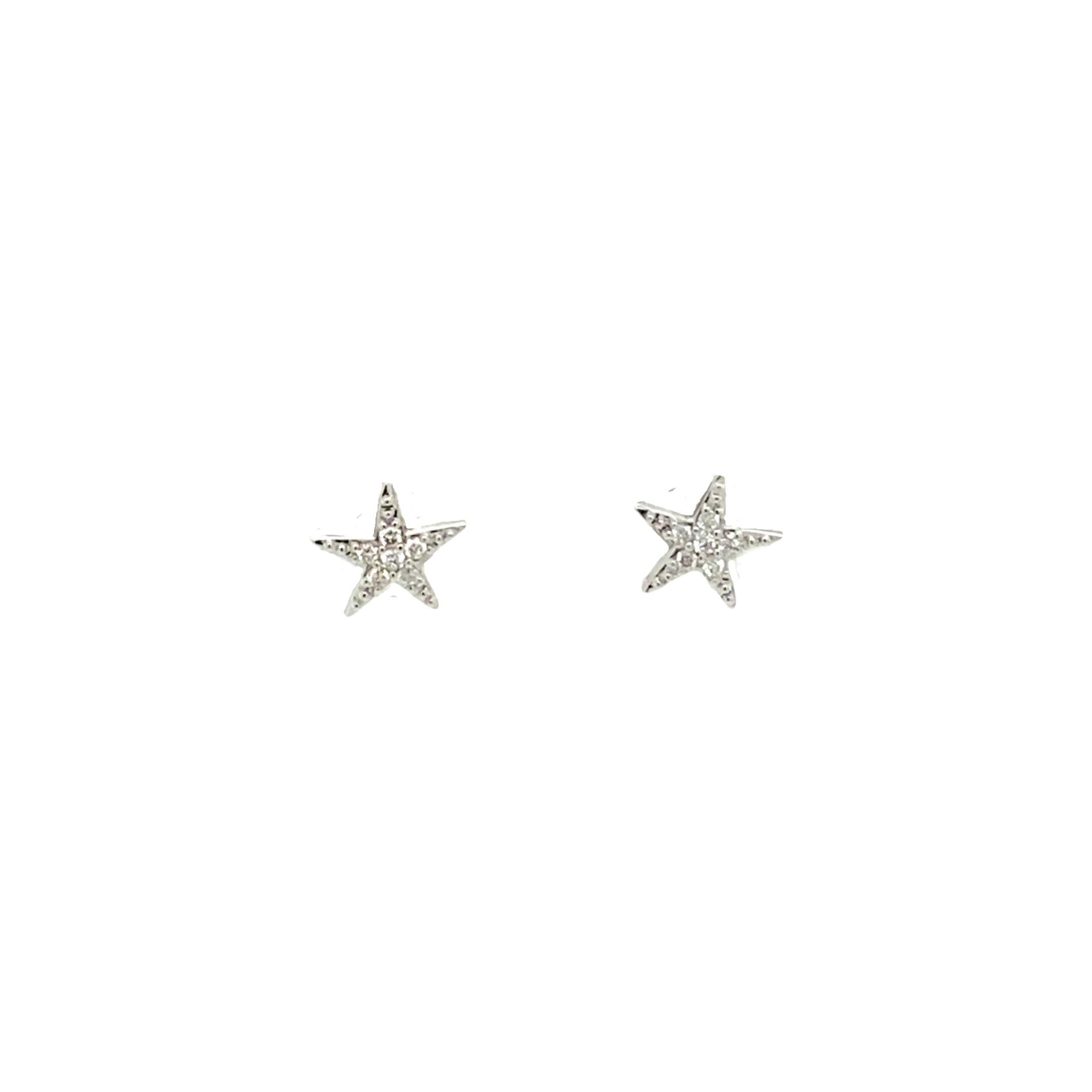 White Diamond Star Studs 150-02010