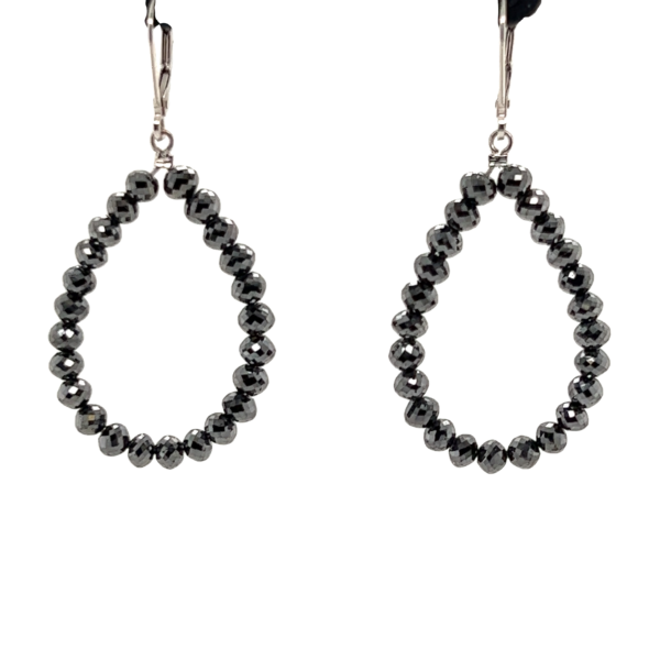 Gold Black Diamond Dangles