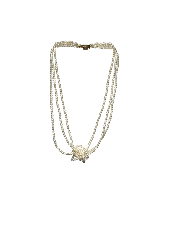 Triple Strand Pearl Necklace 325-00396
