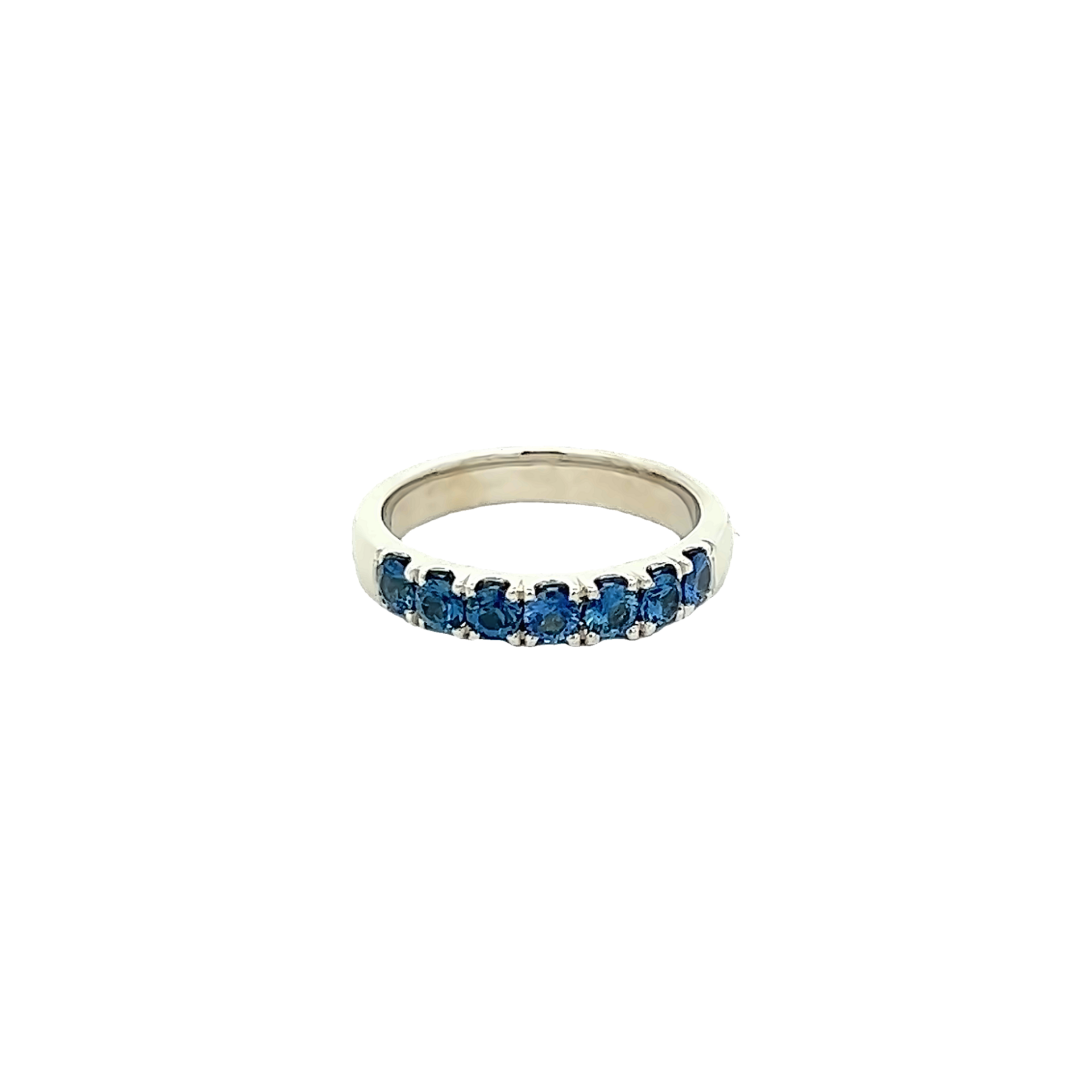 14 Karat White Gold Sapphire Band Vardy's Jewelers Bay Area