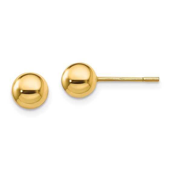 Yellow Gold Bead Earrings (425-00807)