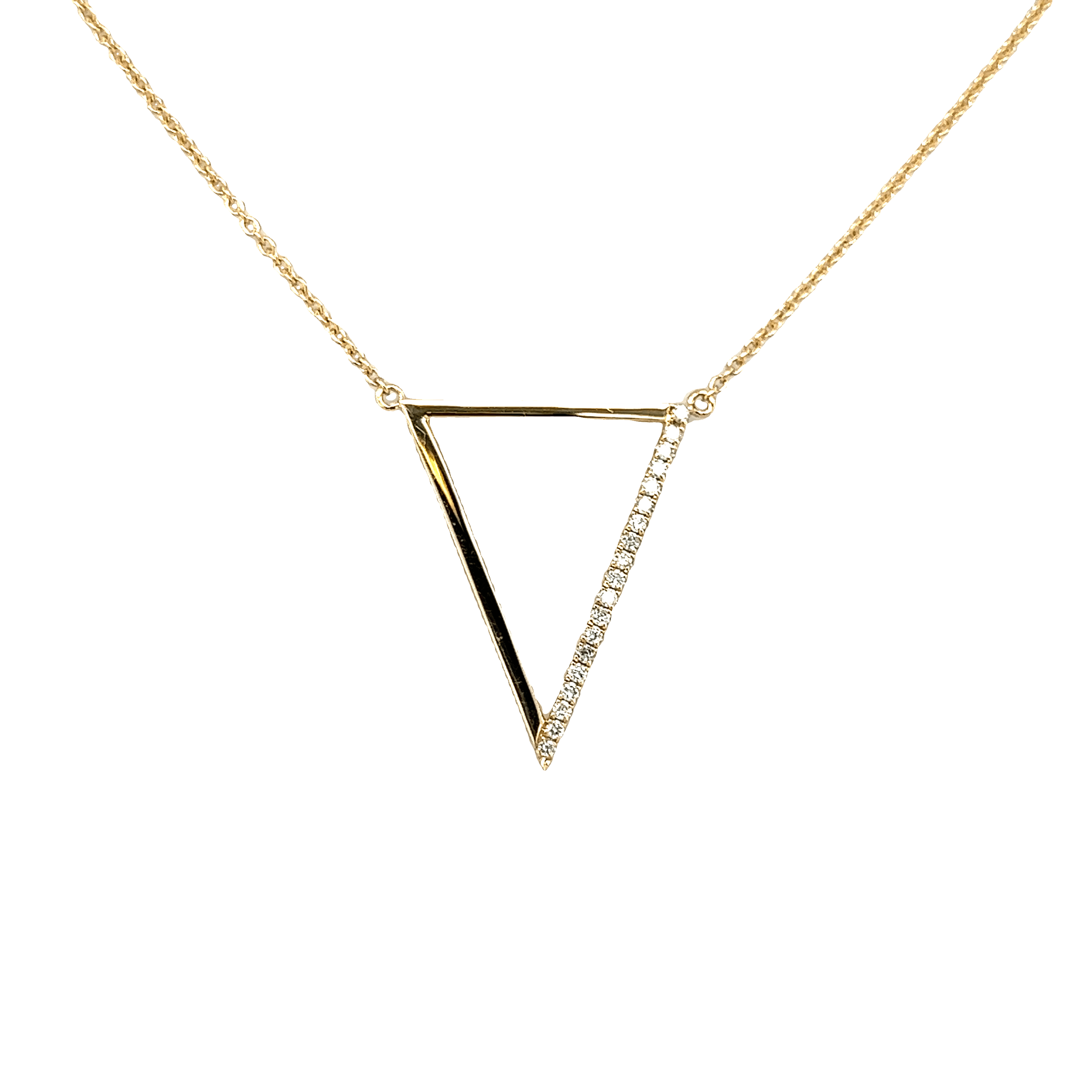 ネックレス・ペンダント Numbering Mini Triangle N-dia Pendant Necklace #2705 5BNY059 Amazon.com: DZON Sterling Silver 1/10ct TDW Diamond Past