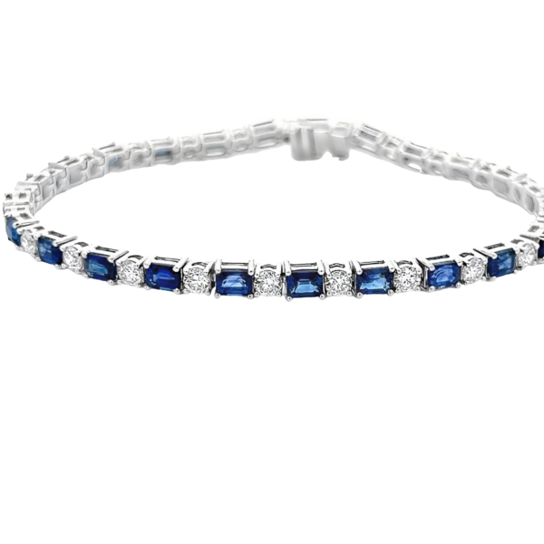 White Gold Sapphire Bracelet (240-00182)